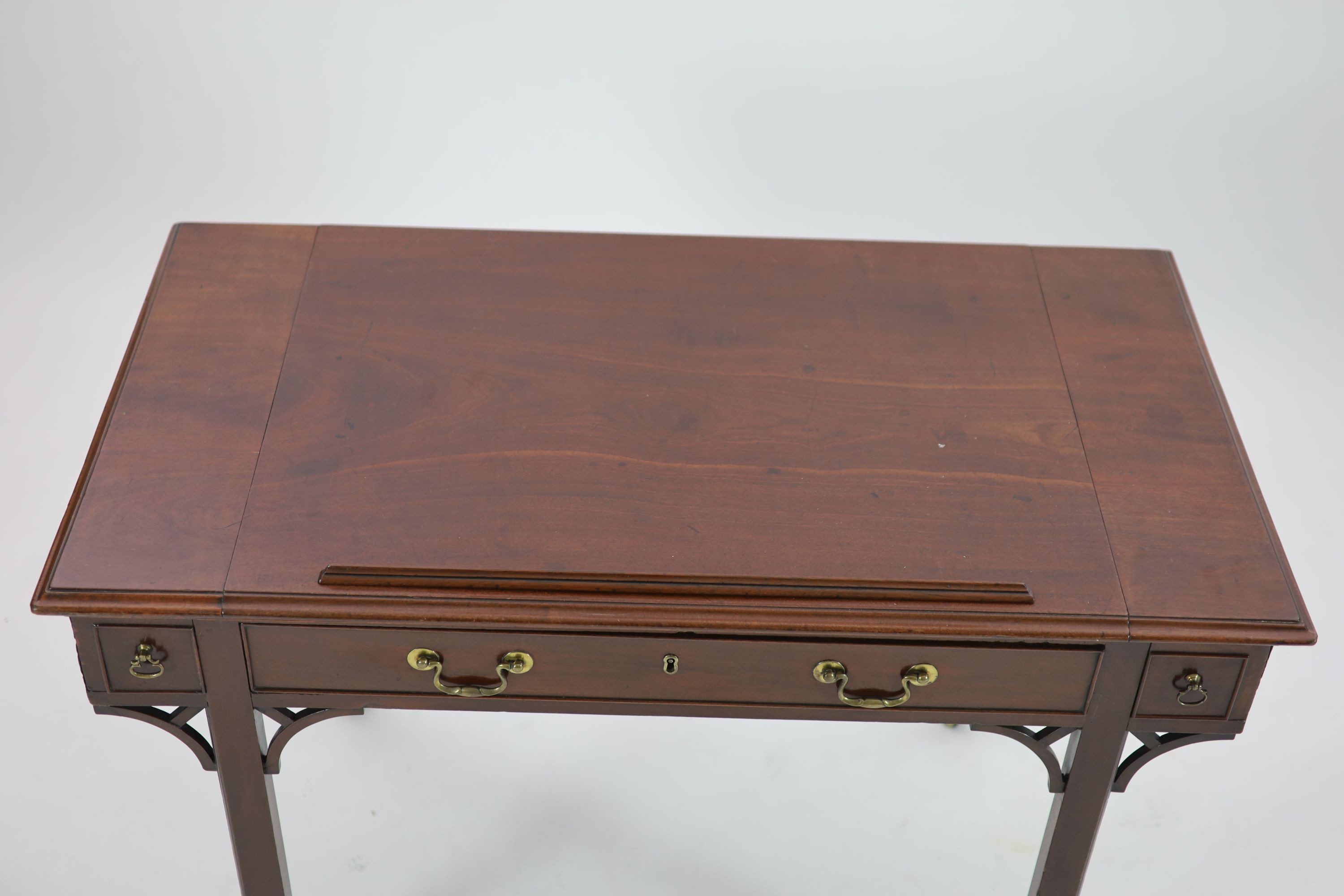 A George III mahogany architect's table, W.108cm D.60cm H.73cm